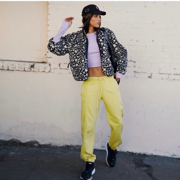 Free People Movement Hit The Slopes Fleece Jacket Starry Eyed Black Combo XS - Picture 8 of 16